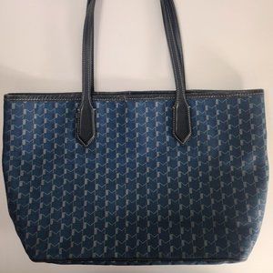 Moynat 'M Logo' Tote Bag in Blue - Possible 'Cabinial' Model (?) - Discontinued